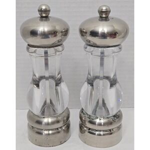 Vtg Olde Thompson Acrylic Salt Shaker/Pepper Mill, 8 Inch, See Descript - As Is
